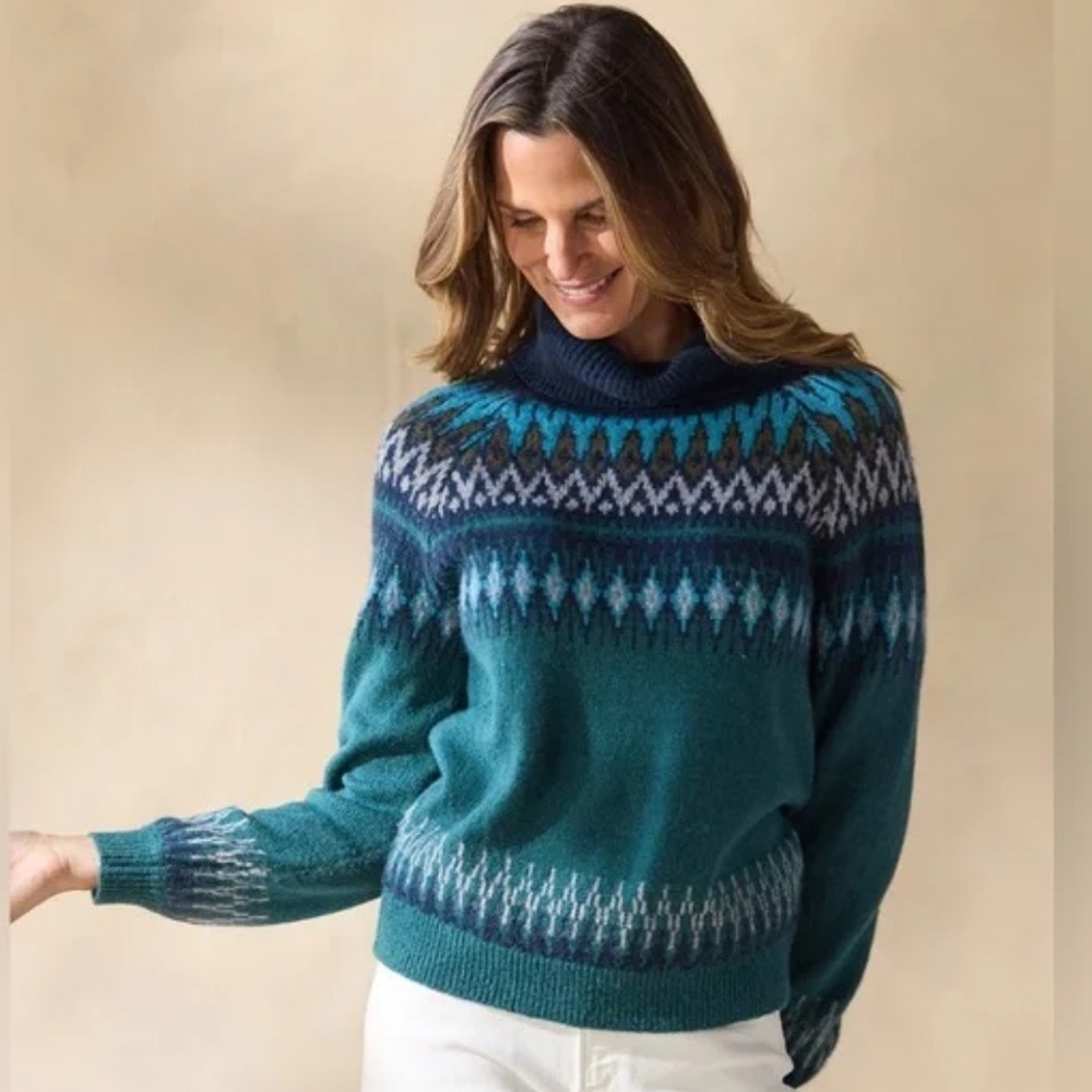 Sundance Fenella Wool Blend Sweater Turtleneck L Large C6